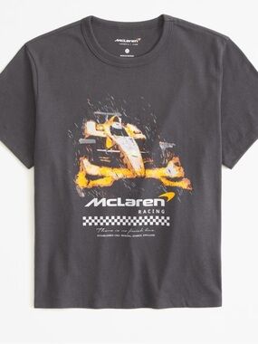 Abercrombie Skimming Tee | McLaren Racing Graphic Tee in Charcoal | LARGE